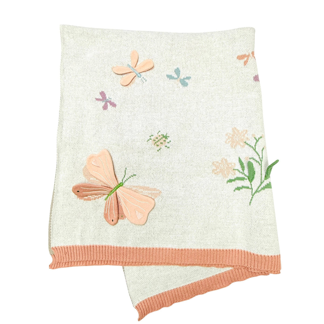 Butterfly 3D Organic Knit Baby Blanket