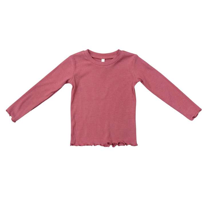 Lettuce Hem Tee - Mesa Rose