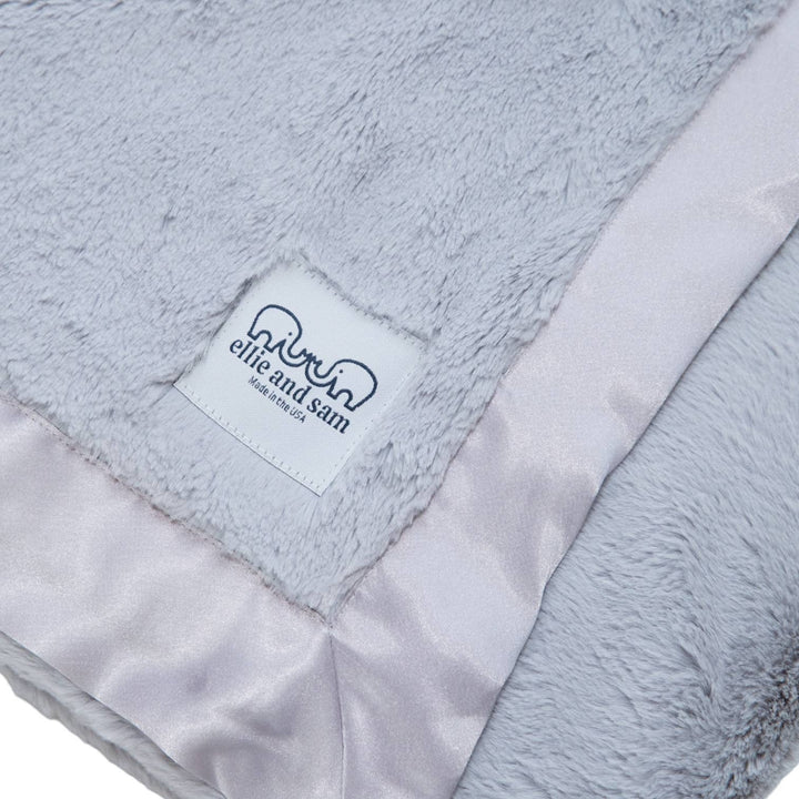 Luxury Satin (Border) Blanket - Silver 30" x 36"