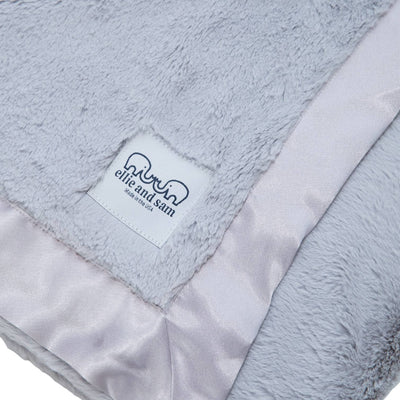 Luxury Satin (Border) Blanket - Silver 30" x 36"