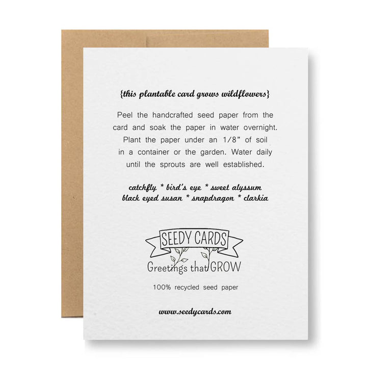 Moon - Plantable Seed Paper Greeting Card