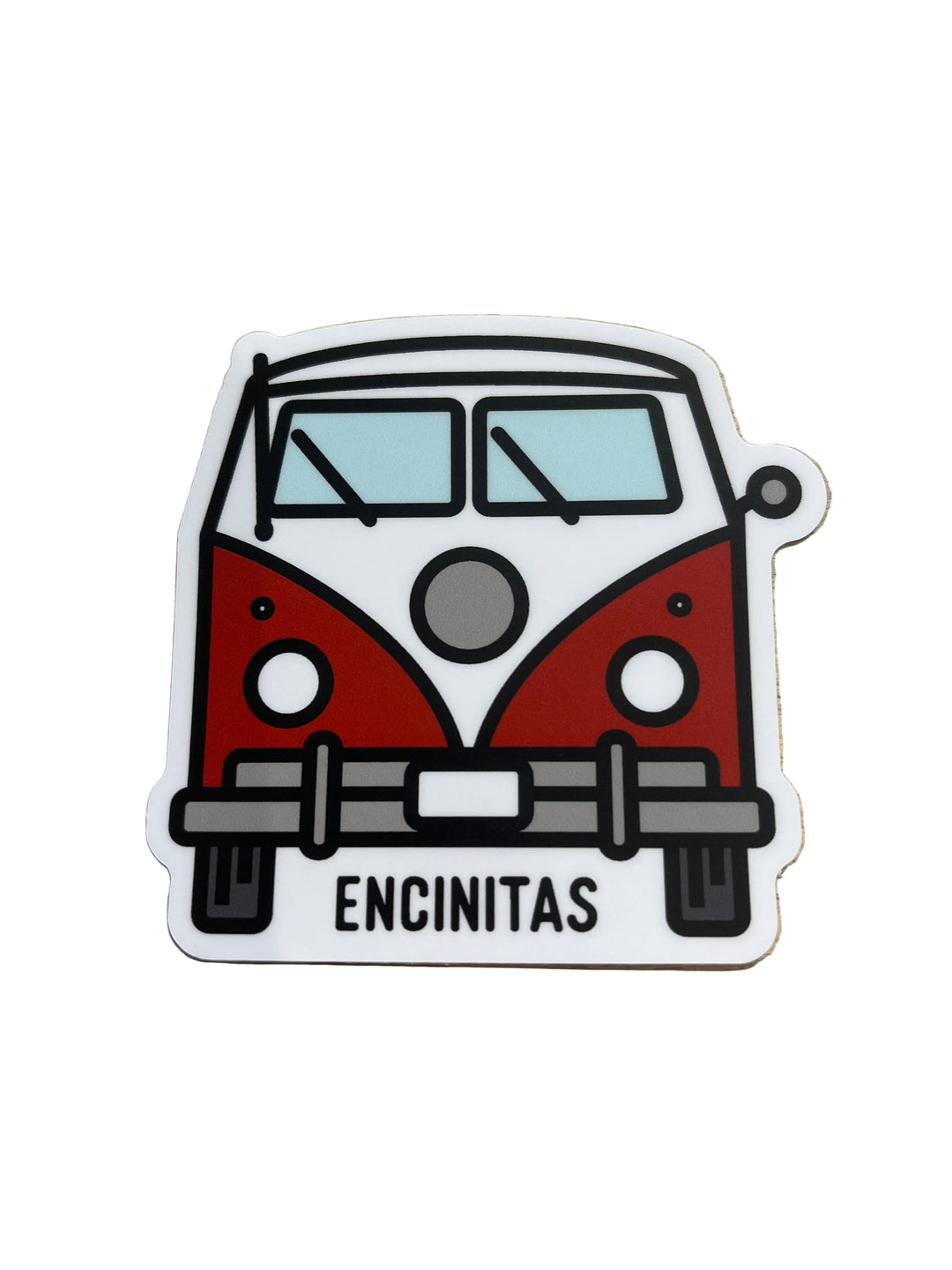 Encinitas Bus Front View - Vinyl Sticker