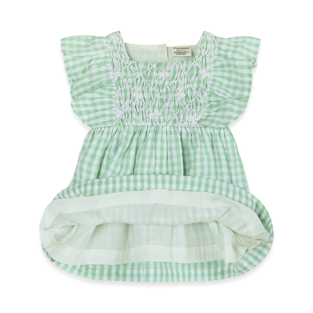 Forest Gingham Dress + Bloomer
