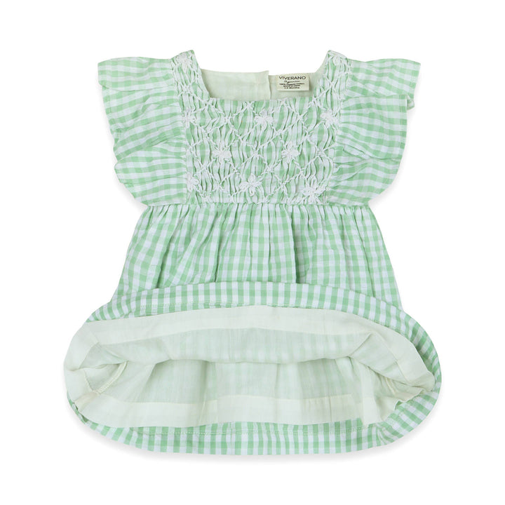 Forest Gingham Dress + Bloomer