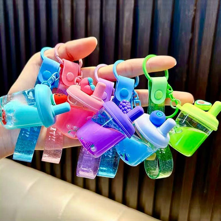 Fruit Boba Floaty Key Charm w/ Wristlet