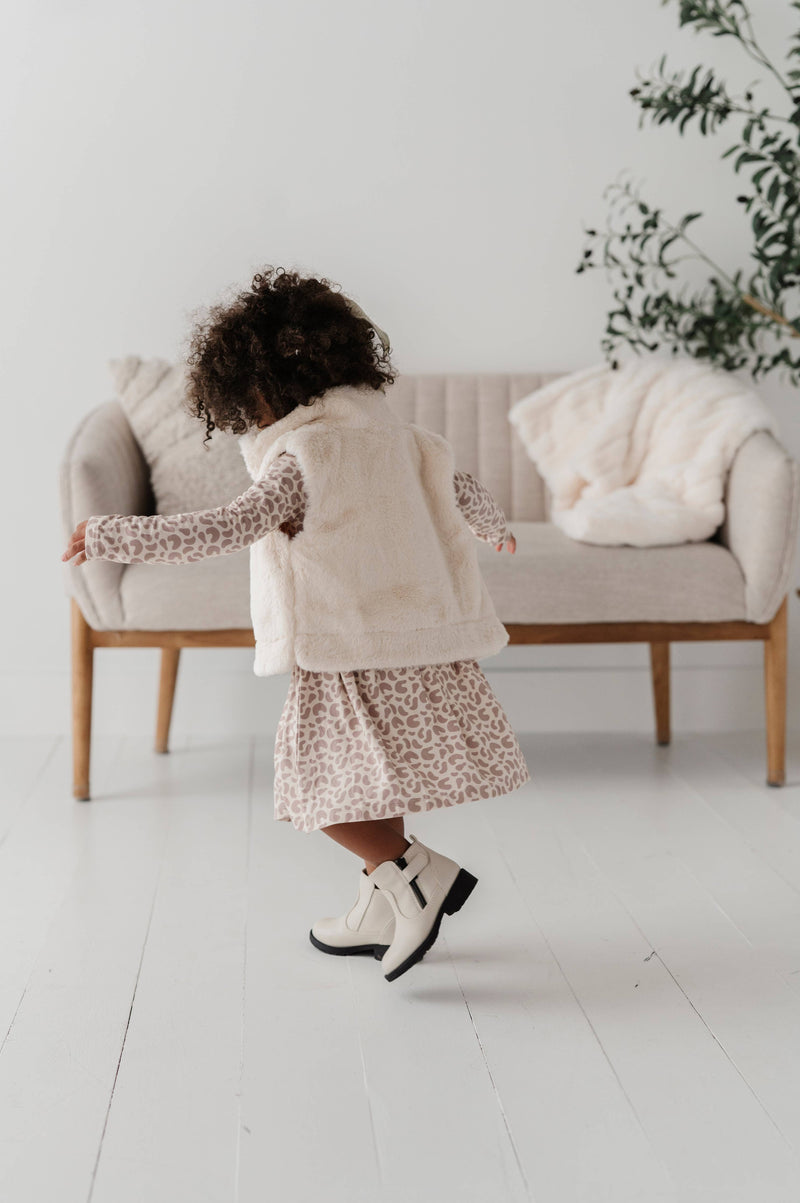 Cream Fur Vest