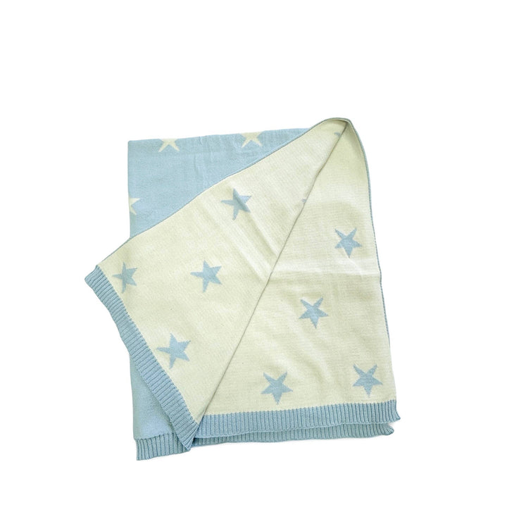 Stars Reversible Knit Baby Blanket