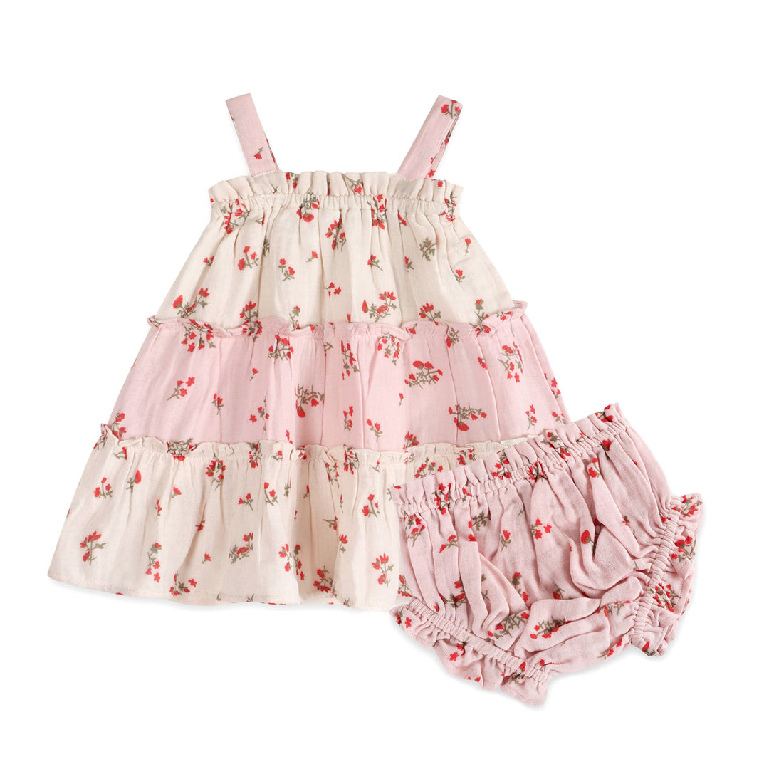 Bijou Tiered Floral Dress + Bloomer