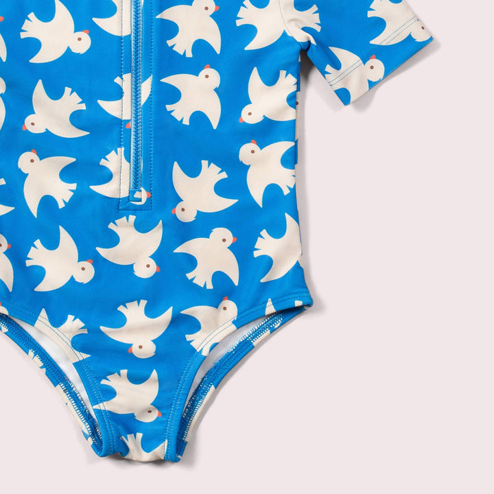 Short Sleeve Swimsuit - Diving and Splashing