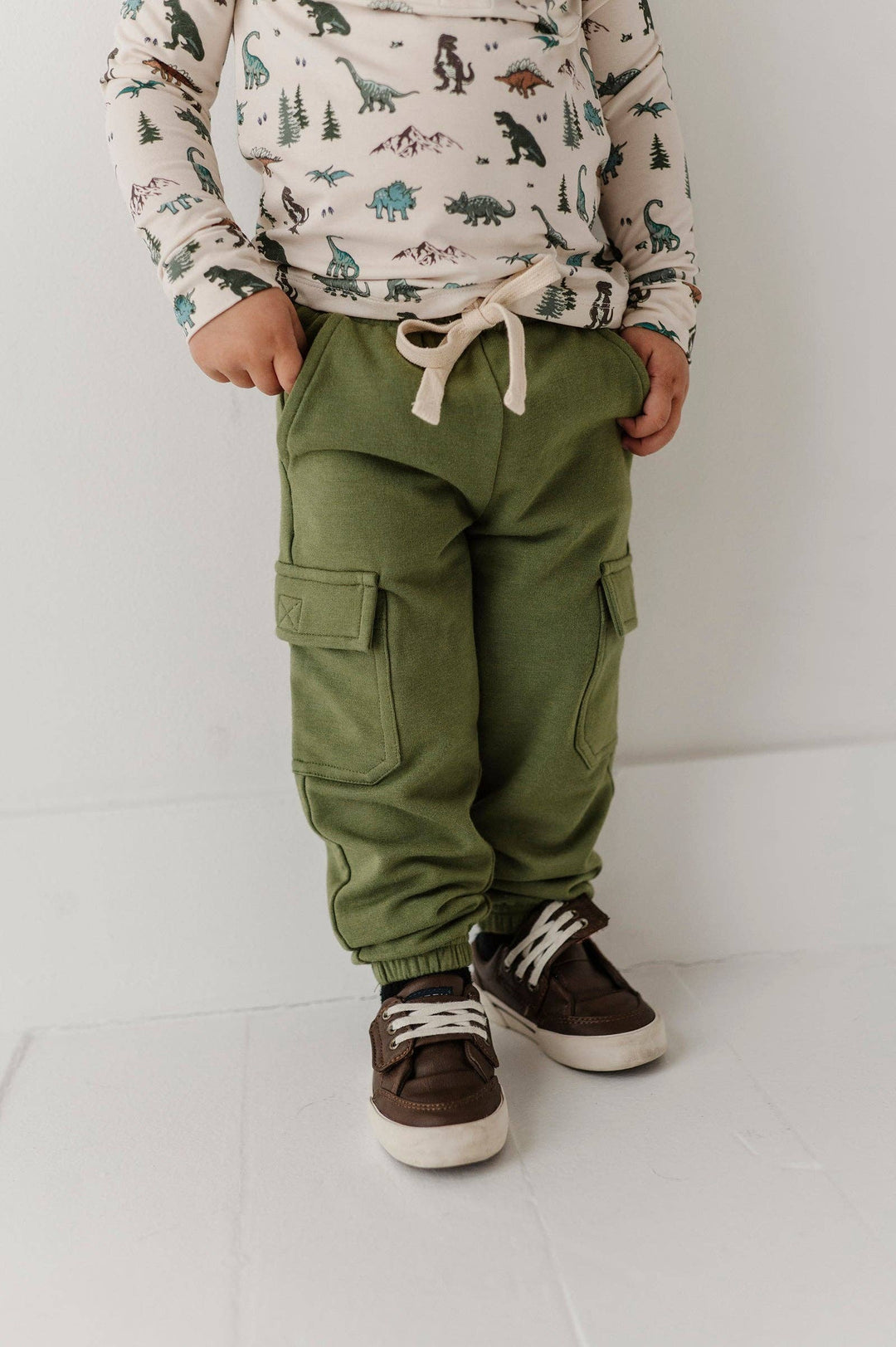 Baby Cargo Pants - Olive