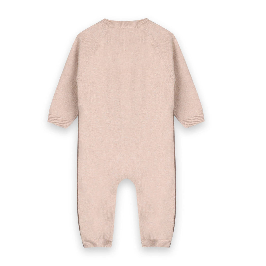 Bear Embroidered Knit Jumpsuit