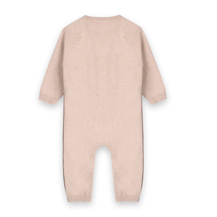 Bear Embroidered Knit Jumpsuit
