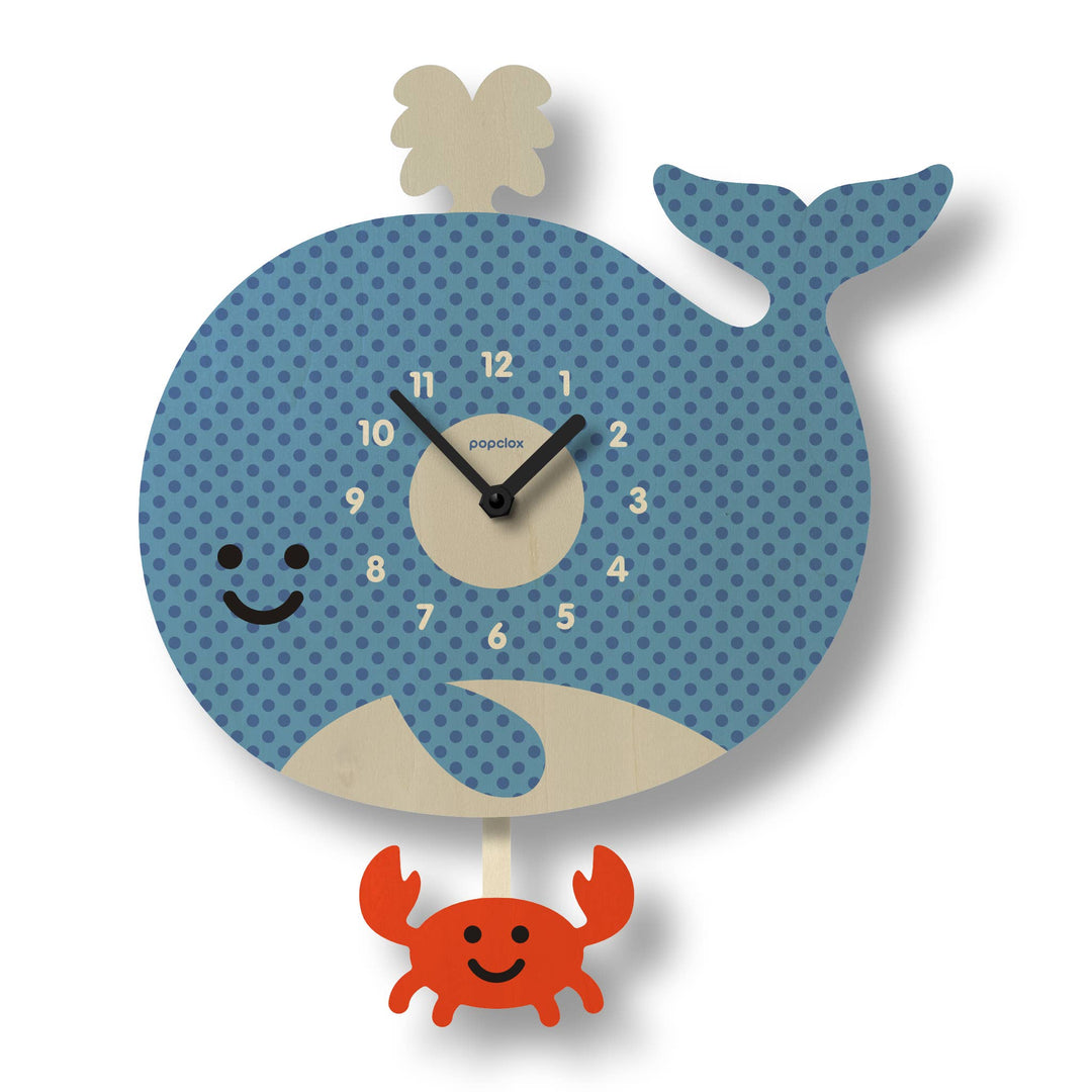 Whale Pendulum Clock - Wood