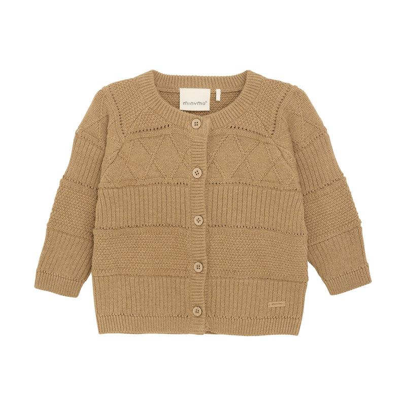 Organic Knit Cardigan - Burnt Sienna