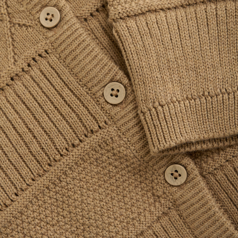 Organic Knit Cardigan - Burnt Sienna