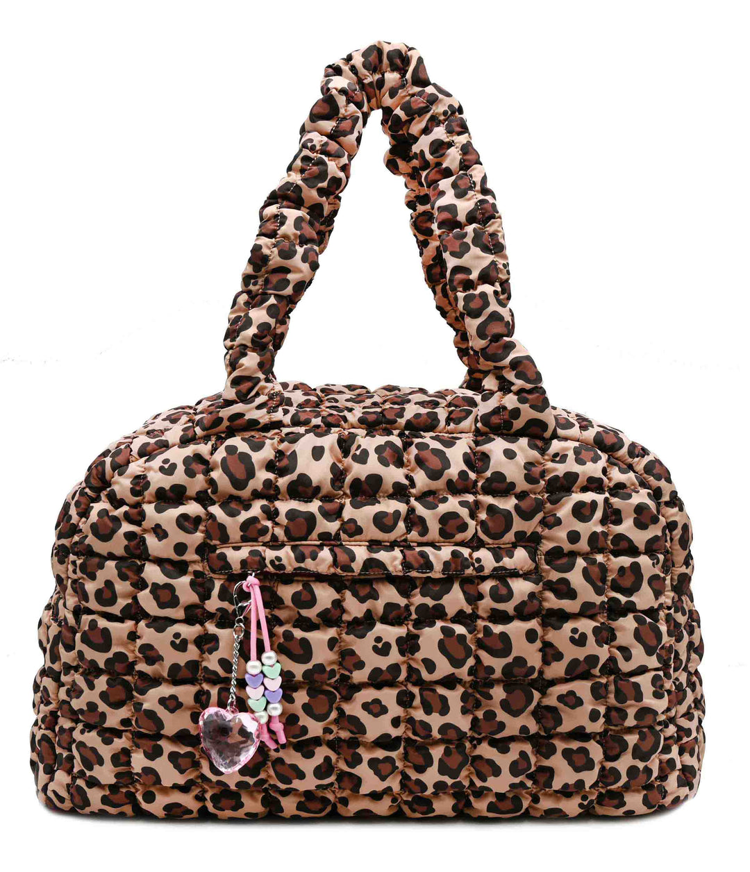 Quilted Scrunchies Leopard Medium Duffle Bag
