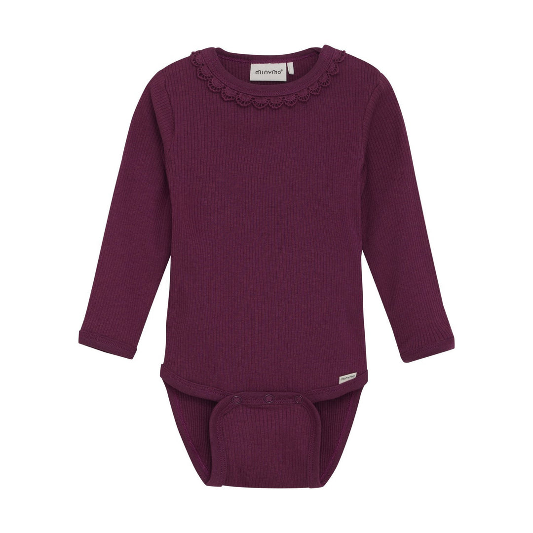 Long Sleeve Modal Onesie - Raspberry