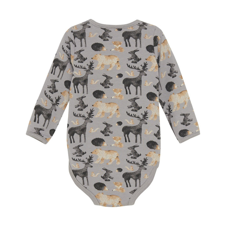 Long Sleeve Onesie - Forest Animals