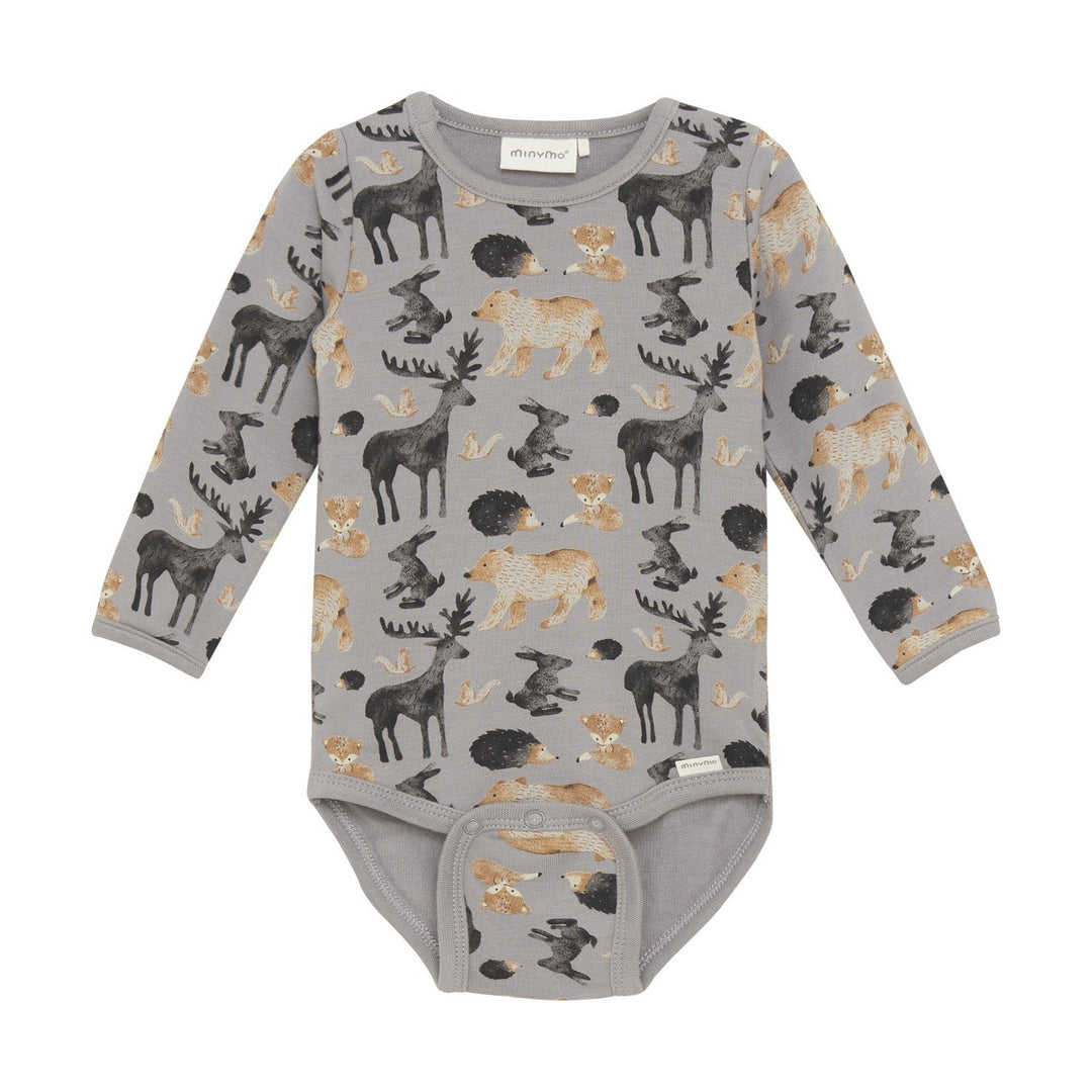 Long Sleeve Onesie - Forest Animals