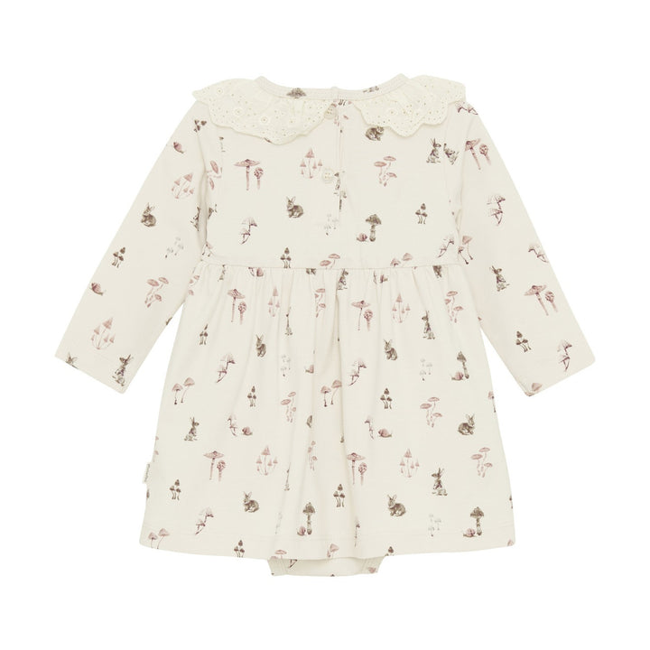 Long-sleeve dress - Mushroom