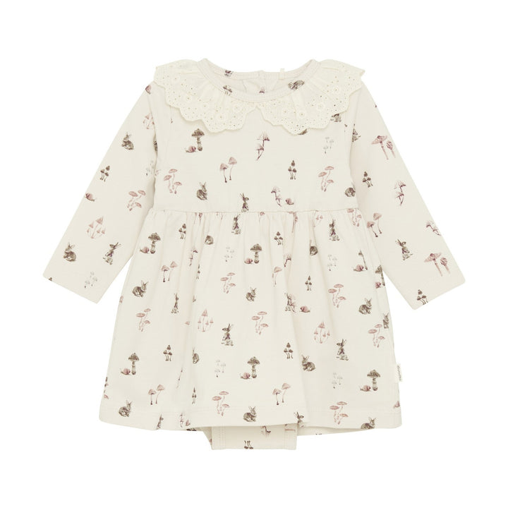 Long-sleeve dress - Mushroom