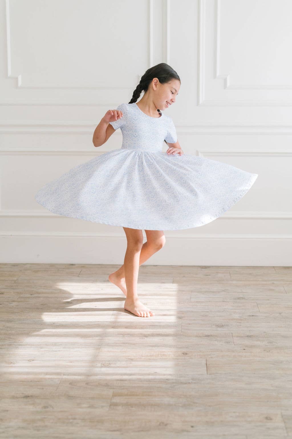 Classic Twirl Dress - Blue Bunnies