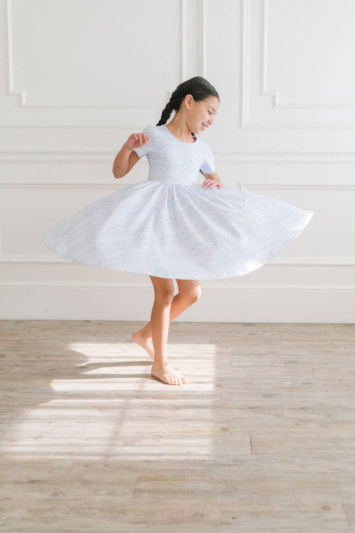 Classic Twirl Dress - Blue Bunnies