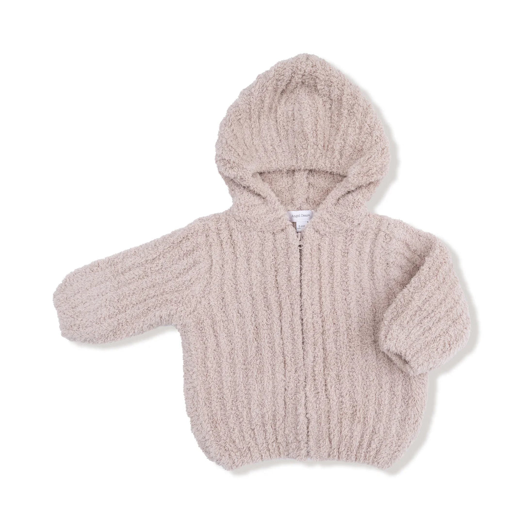 Chenille Hooded Jacket - Stone