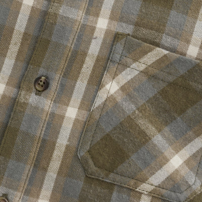 Organic L/S Button Up - Green Plaid