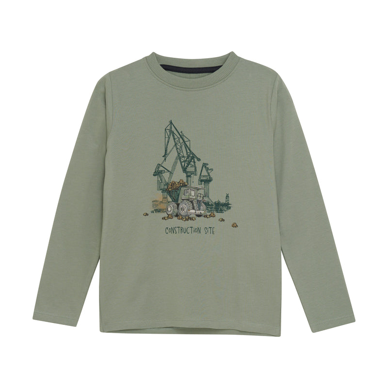 Organic Graphic L/S Tee - Green Construction