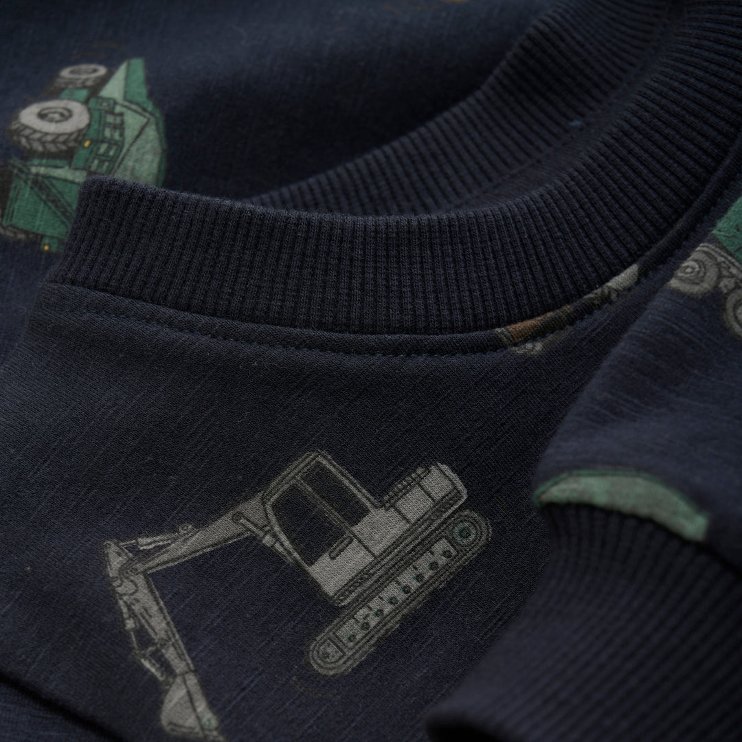Organic Graphic Sweatshirt - Construction