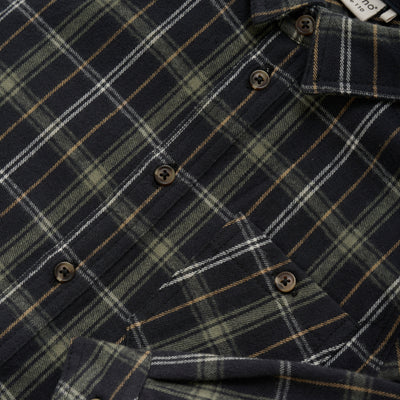 Organic L/S Button Up - Navy Check