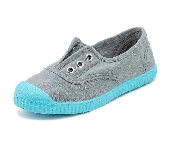 Grey/Blue Canvas Sneaker