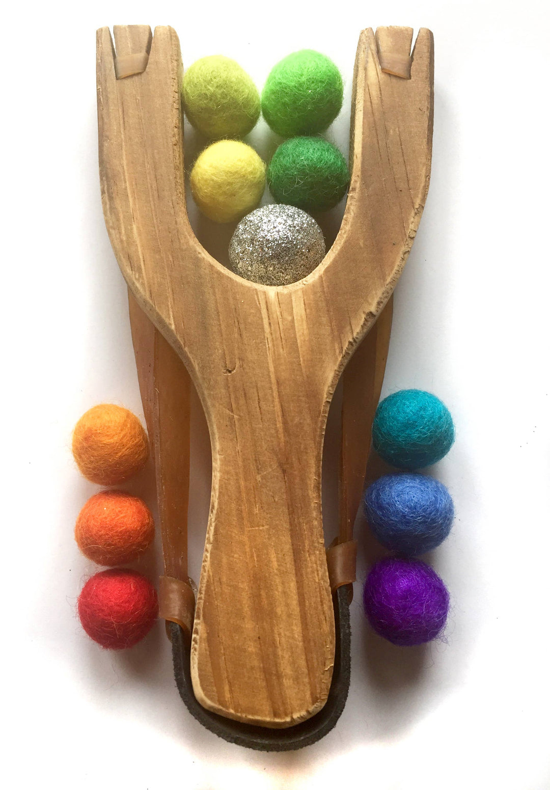 Deluxe Rainbow Wooden Slingshot
