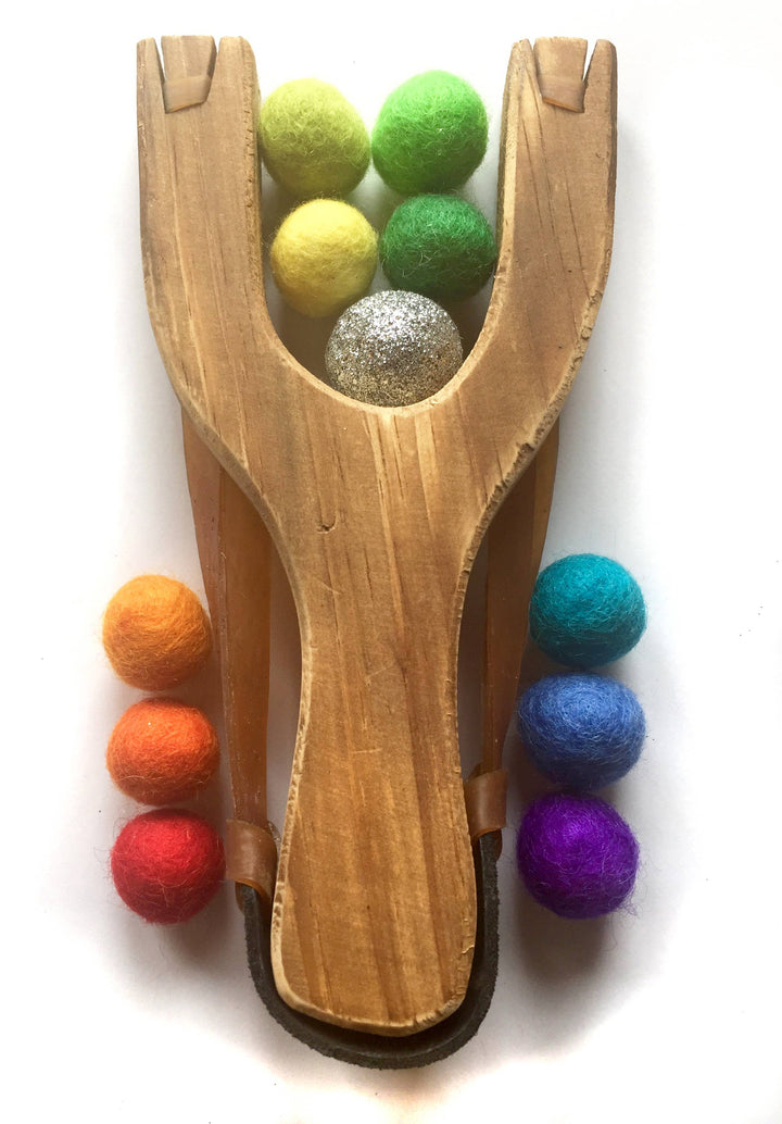 Deluxe Rainbow Wooden Slingshot