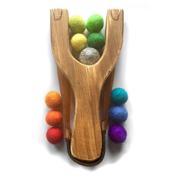 Deluxe Rainbow Wooden Slingshot