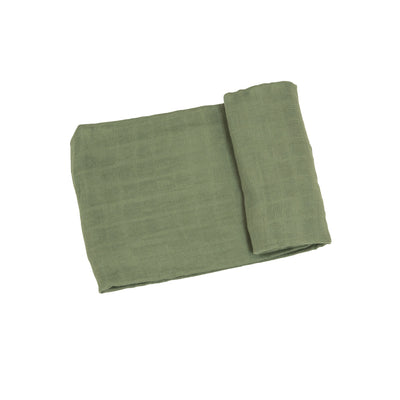 Oil Green Muslin Swaddle Blanket