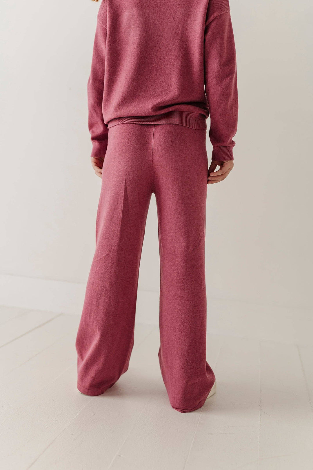 Knit Flare Pants - Winter Mauve