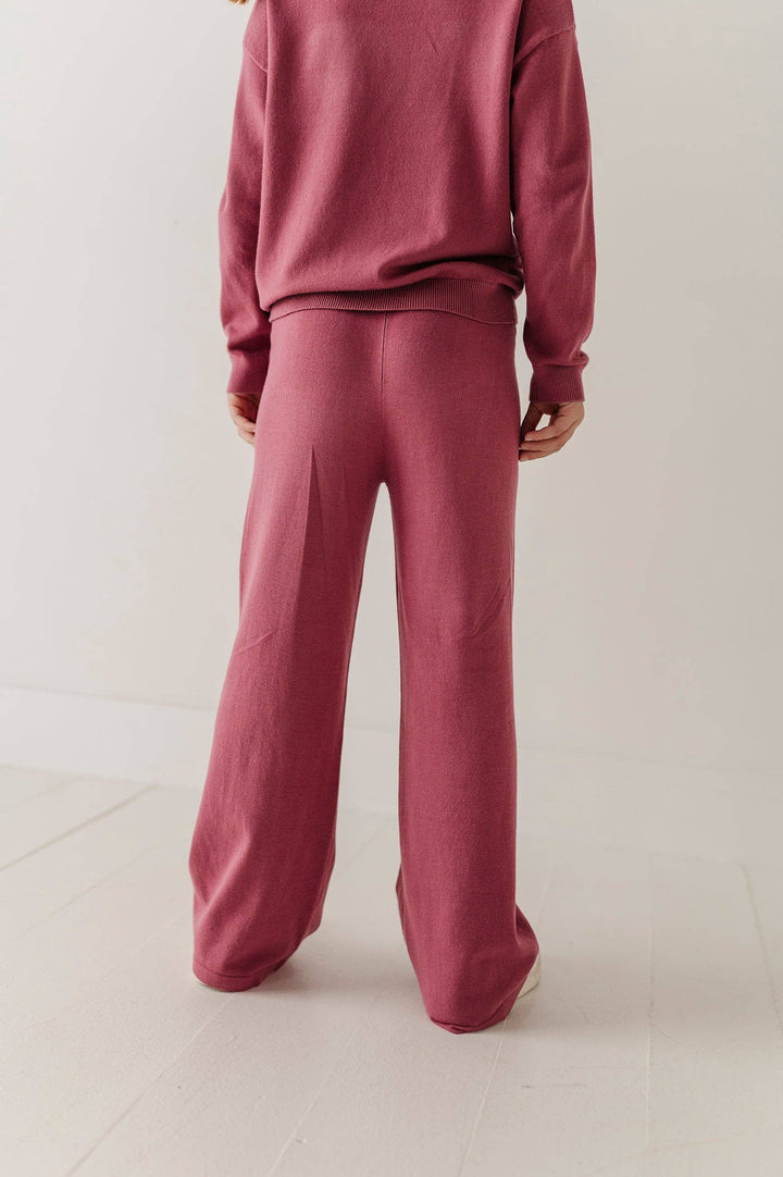 Knit Flare Pants - Winter Mauve