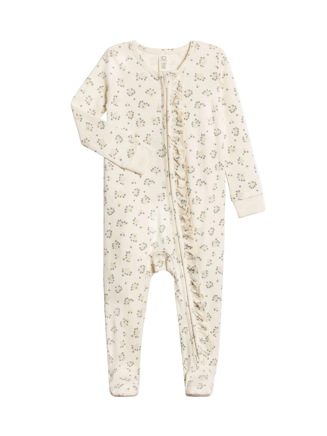 Neve Ruffle Zipper Footie - Hayden