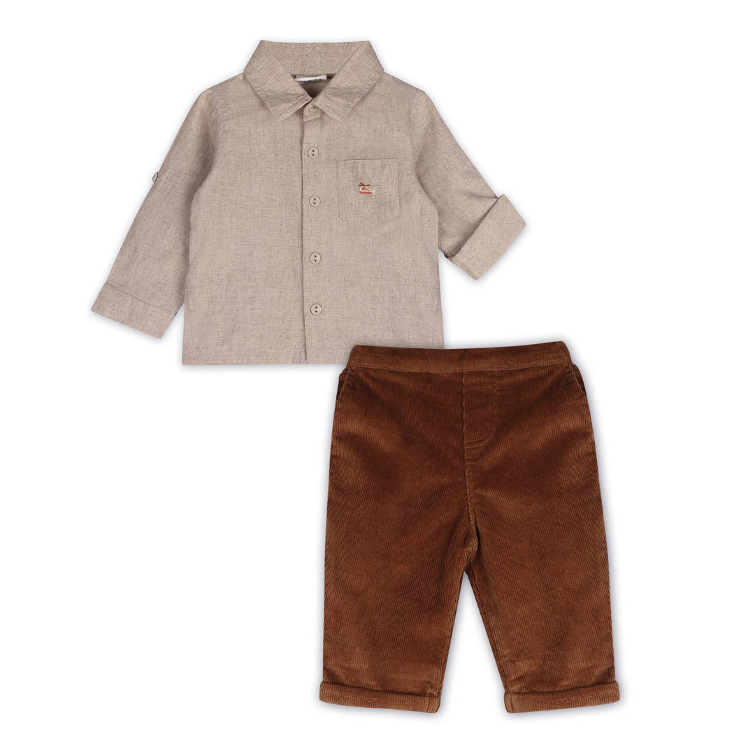 Positano Linen Shirt & Corduroy Pants