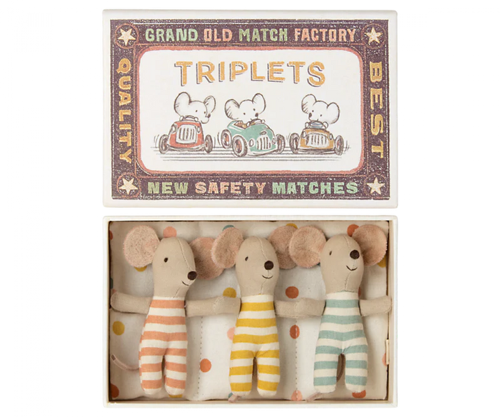 Baby Triplets in Matchbox