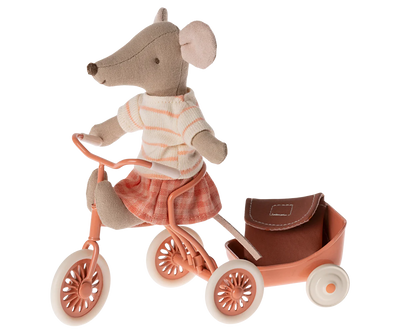 Tricycle Mouse, Big Sister - Coral