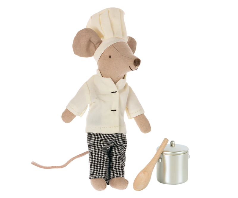 Chef Mouse,  w. Pot and Spoon