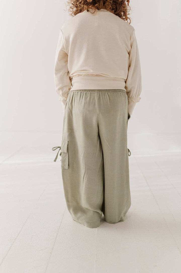 Wide Leg Cargo Pant - Sage