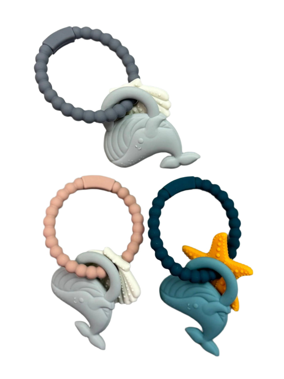 BPA Free Silicone Whale Teether Ring