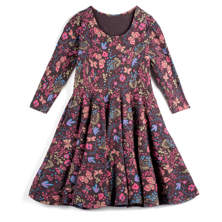 Three Quarter Sleeve Twirl Dress