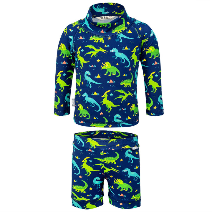 Long Sleeve 2-PC UV Swimsuit - Dinoland
