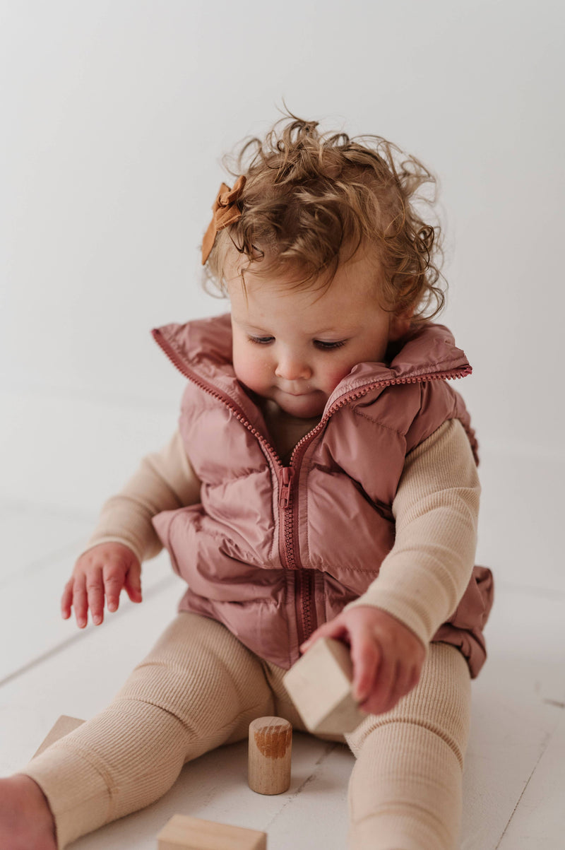 Puffer Vest - Charm Pink