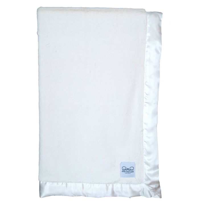Luxury Satin (Border) Blanket - Ivory